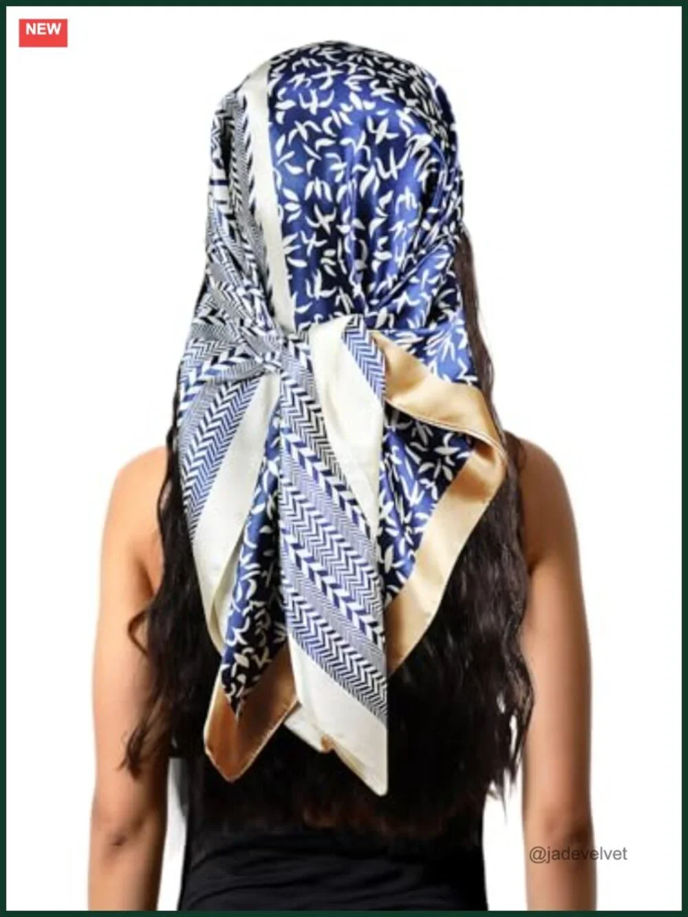 Satin Head Scarf for Women Silk Like Hair Wrap 35x35 in Square Bandana